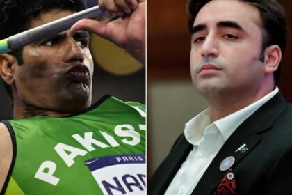 6o8sm5l8 arshad nadeem and bilawal bhutto 625x300 09 August 24 अरशद नदीम के ओलंपिक स्वर्ण जीतने पर बिलावल भुट्टो ने कहा, "पाकिस्तान फीफा विश्व कप जीत सकता है"