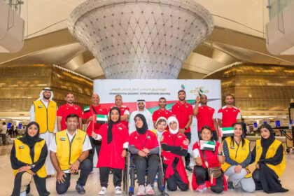 etihad airways welcomes uae para 1 एतिहाद एयरवेज और यूएई पैरालिम्पिक्स टीम एक विशेष प्रस्थान समारोह के लिए एकजुट हुए
