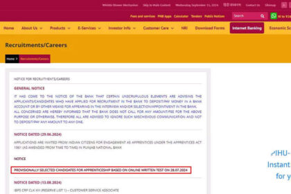 1726062286 photo पीएनबी अपरेंटिस भर्ती 2024 के परिणाम घोषित: 2067 उम्मीदवार चयनित; यहां देखें