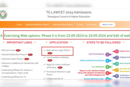 1727085708 photo TS LAWCET काउंसलिंग 2024 चरण 2 वेब विकल्प प्रविष्टि lawcetadm.tsche.ac.in पर शुरू होती है: सीधा लिंक यहां है