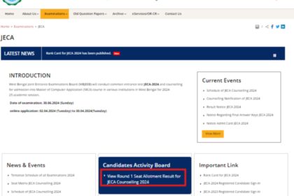 1727430307 photo डब्ल्यूबी जेईसीए 2024 राउंड 1 सीट आवंटन परिणाम घोषित: सीधा लिंक यहां देखें