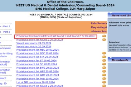 1727635209 photo राजस्थान NEET UG काउंसलिंग 2024: राउंड 1 और 2 के लिए संयुक्त अनंतिम आवंटन सूची जारी, सीधे लिंक यहां देखें