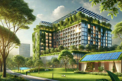 DALLE 2024 09 12 051006 A m समिट होटल प्रॉपर्टीज़ ने नवीनतम उत्तरदायित्व रिपोर्ट में पर्यावरण नेतृत्व और सामाजिक प्रभाव प्रदर्शित किया