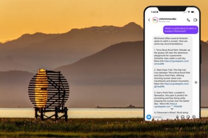 image 2 रिचमंड, बी.सी. ने आगंतुकों के अनुभव को बदलने के लिए गेम-चेंजिंग ए.आई. ट्रैवल असिस्टेंट का अनावरण किया