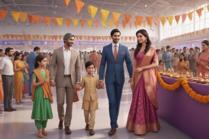 pikaso texttoimage 3d model A crowded airport checkin area during Diw दिवाली 2024: फ्लाइट बुकिंग में 85% की वृद्धि उत्सव यात्रा के एक नए युग का संकेत है