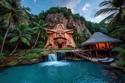 pikaso texttoimage make an image 2 बृहस्पति ने कोन-टिकी फॉल्स का स्वागत एक अभूतपूर्व रिसॉर्ट अनुभव के रूप में किया है, जो परम गोपनीयता प्रदान करता है