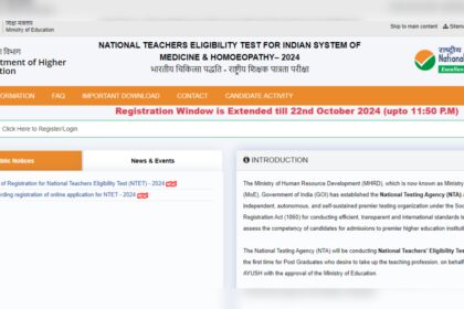 1729145862 photo एनटीईटी 2024 पंजीकरण की समय सीमा 22 अक्टूबर तक बढ़ा दी गई: अभी आवेदन करने के लिए सीधा लिंक और अन्य महत्वपूर्ण विवरण देखें