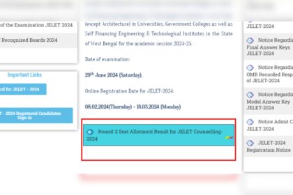 1729225385 photo WBJEEB JELET काउंसलिंग 2024 राउंड 2 सीट आवंटन परिणाम जारी: यहां जांचने के लिए सीधा लिंक
