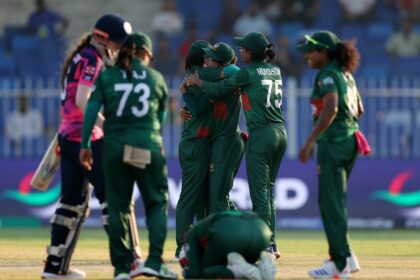 nh270rkg bangladesh womens 625x300 04 October 24 महिला टी20 विश्व कप में 10 साल में पहली जीत के बाद बांग्लादेश 'भावनात्मक'