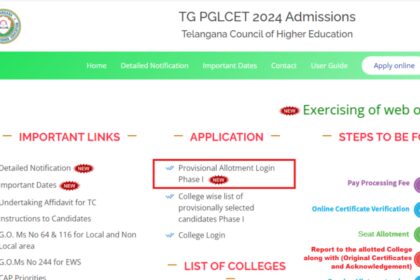 photo टीएस पीजीएलसीईटी 2024 चरण 1 अनंतिम सीट आवंटन परिणाम घोषित: सीधा लिंक यहां देखें