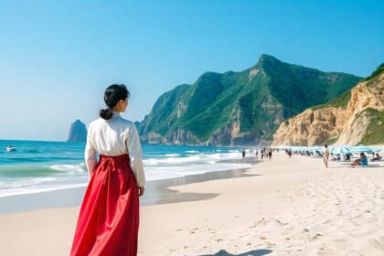 pikaso edit Candid image photography natural textures highly r 15 3 उत्तर कोरिया ने नए विज्ञापन में माजियोन समुद्रतट के शांत आकर्षण का प्रदर्शन किया