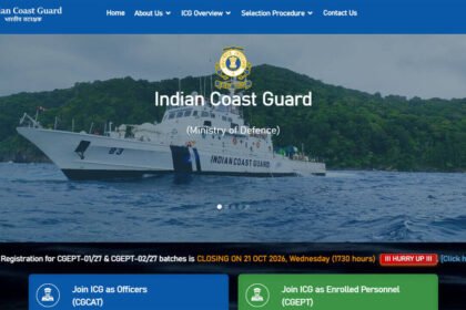 1792416521 photo Indian Coast Guard recruitment 2026: Registration window closes on October 21 for 365 posts; check direct link to apply