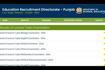 1792471405 photo Punjab Lecturer Result 2026: ERD Punjab Lecturer result 2026 declared for 1,013 posts: Check direct link to download subject-wise merit list PDF here