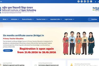 1792515353 photo NIOS Bridge Course 2026: Registration reopens on October 21, check eligibility and application details