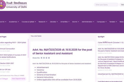 1792662681 photo Delhi University Recruitment 2026: Applications open October 23 for 126 non-teaching posts