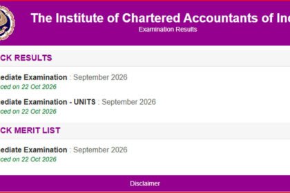 1792719670 photo ICAI CA Inter September 2026 result declared at caresults.icai.org: Check scorecard link, pass percentage and next steps