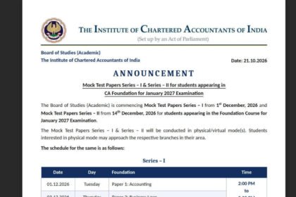 1792775087 photo Ca Foundation Mock Test Schedule January 2027: CA Foundation January 2027 mock test schedule released; check Series 1 and 2 dates, timings and registration steps